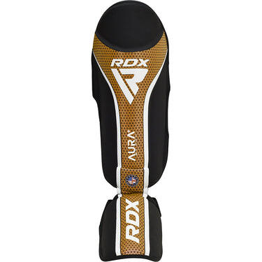 Protège-tibias RDX Aura Plus T17 – Noir/Or – S+ 4/6