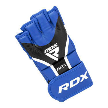 RDX Grappling Gloves Aura Plus T-17 Blue/Black-L 5/5