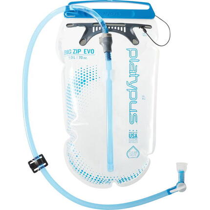 Poche à eau Platypus Big Zip EVO 2L SlideLock HyFLO débit élevé sans BPA
