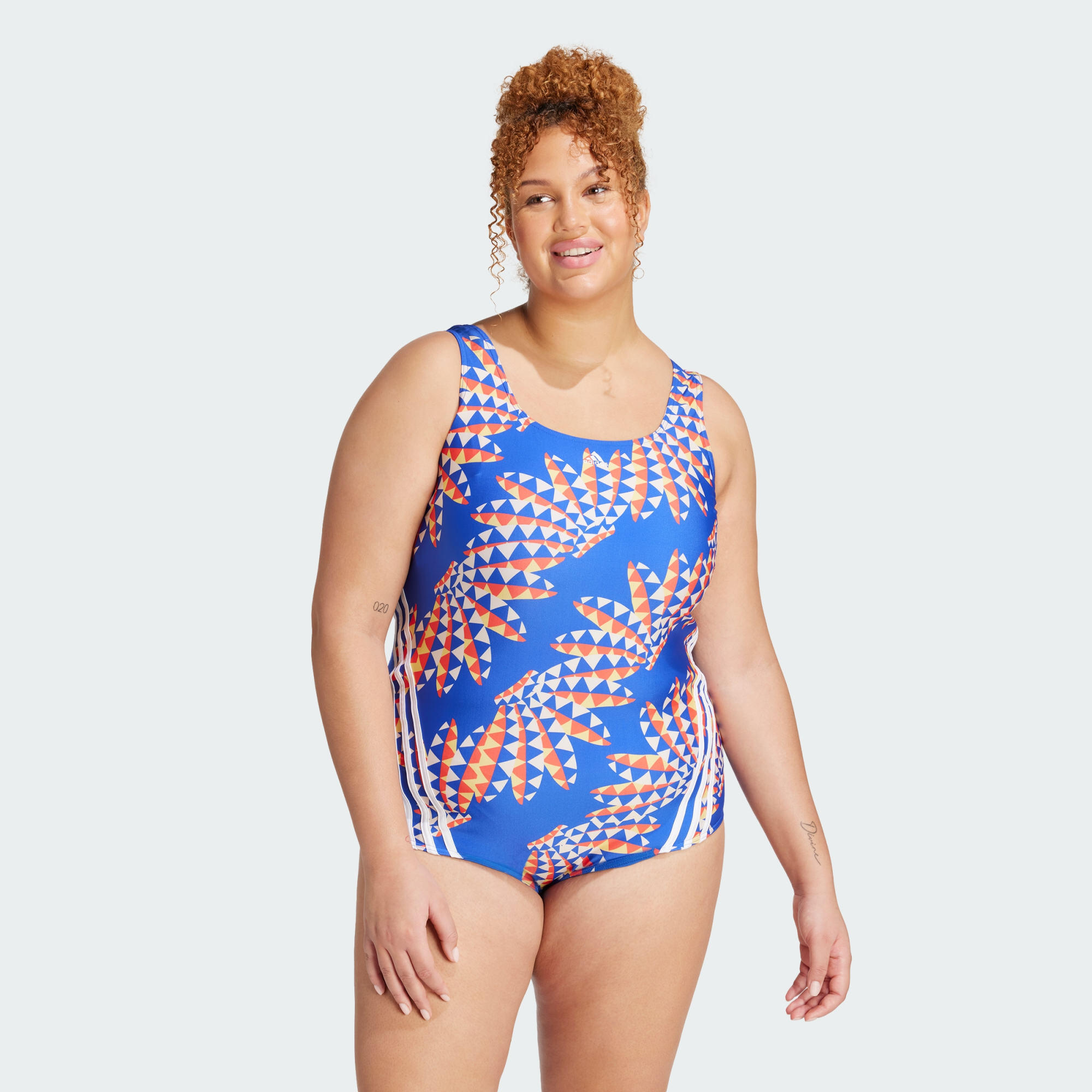 FARM Rio 3-Stripes CLX Swimsuit (Plus Size) 1/5