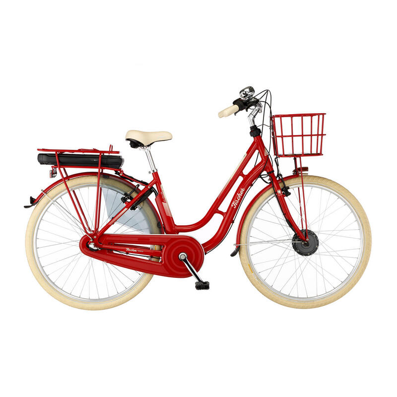 FISCHER City E-Bike CITA RETRO 2.0 rot glänzend 28 Zoll RH 48 cm 317 Wh FISCHER  BIKE - DECATHLON