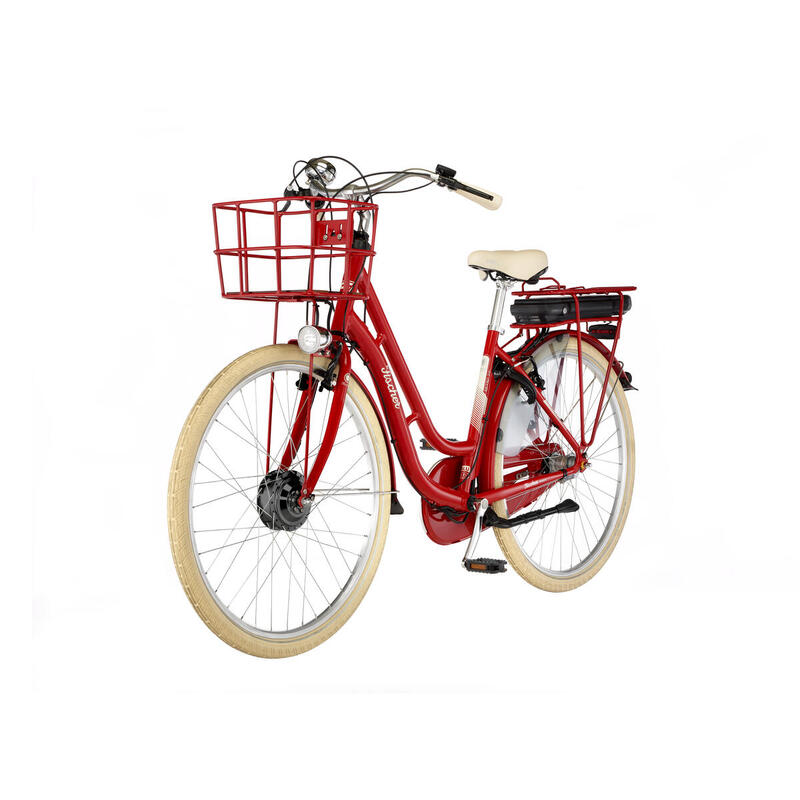 48 2.0 cm glänzend E-Bike RH Wh Zoll BIKE RETRO rot City DECATHLON 317 FISCHER CITA FISCHER - 28