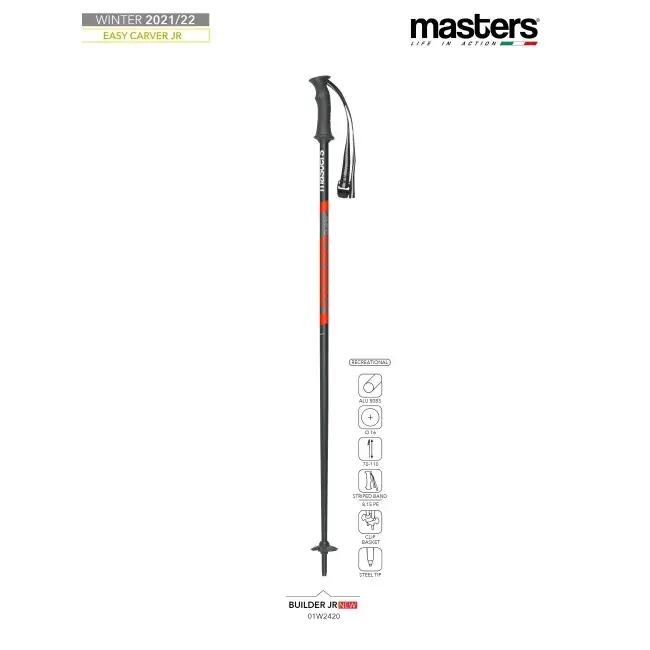 Bete Ski MASTERS Builder Junior, Fekete/Vörös, Gyerekek 3/4
