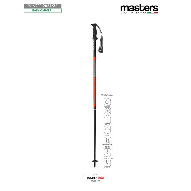 síbot Ski MASTERS Builder, Negru/Rosu, Unisex