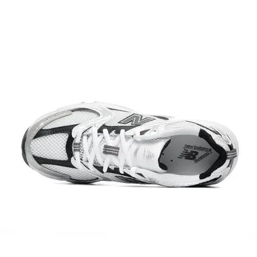 New Balance 530 White Silver Metallic Black 4/5