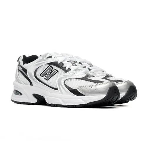 New Balance 530 White Silver Metallic Black 3/5