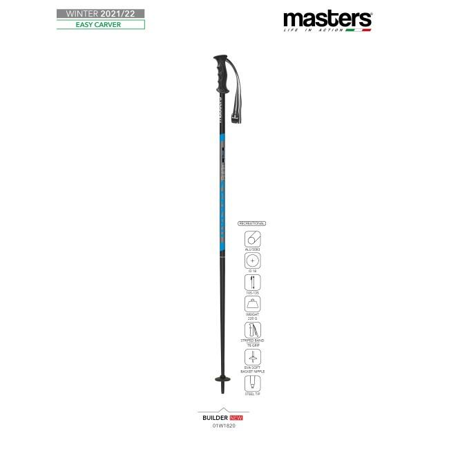 síbot Ski MASTERS Builder, Negru/Fehérastru, Unisex