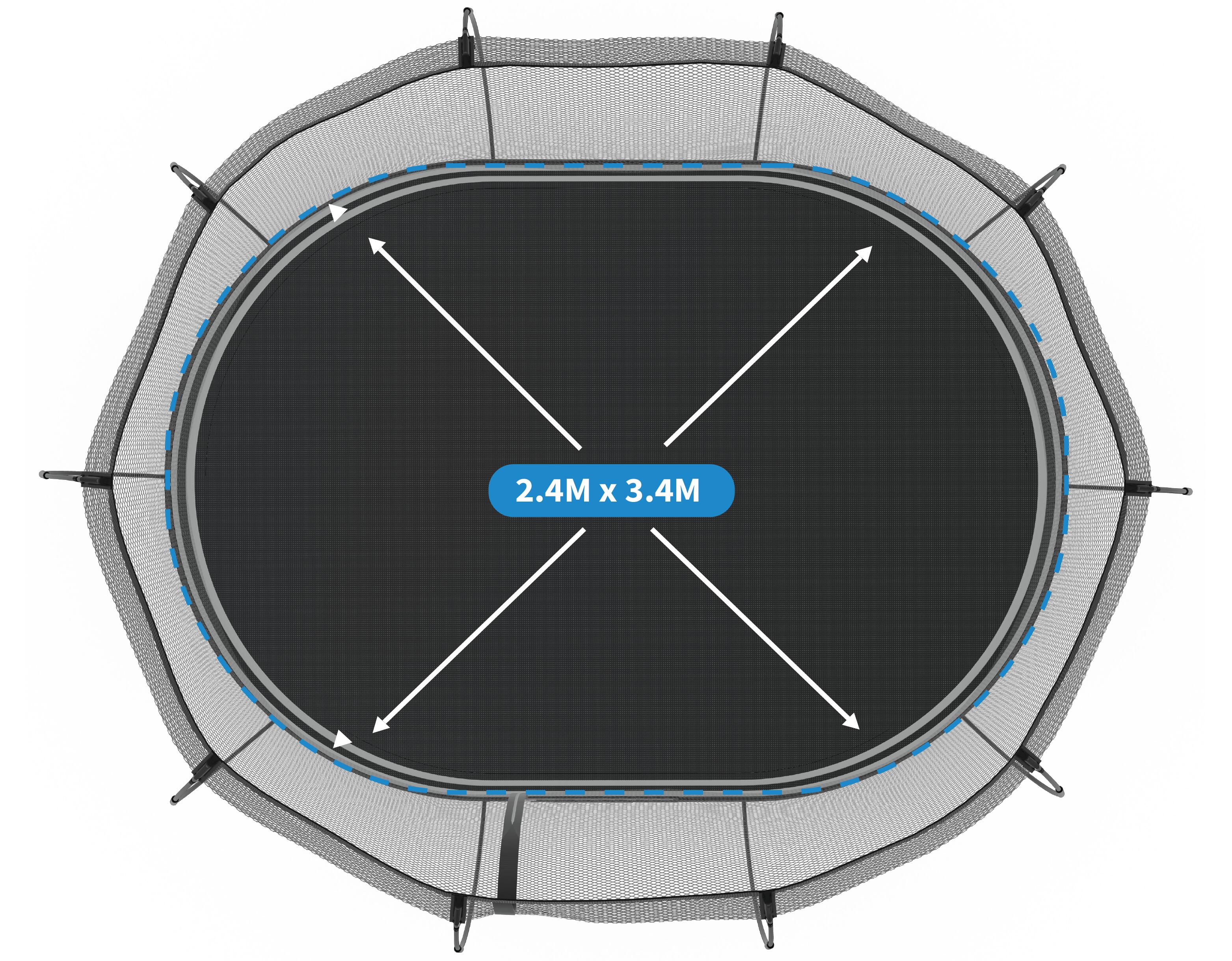 Medium oval springfree clearance trampoline