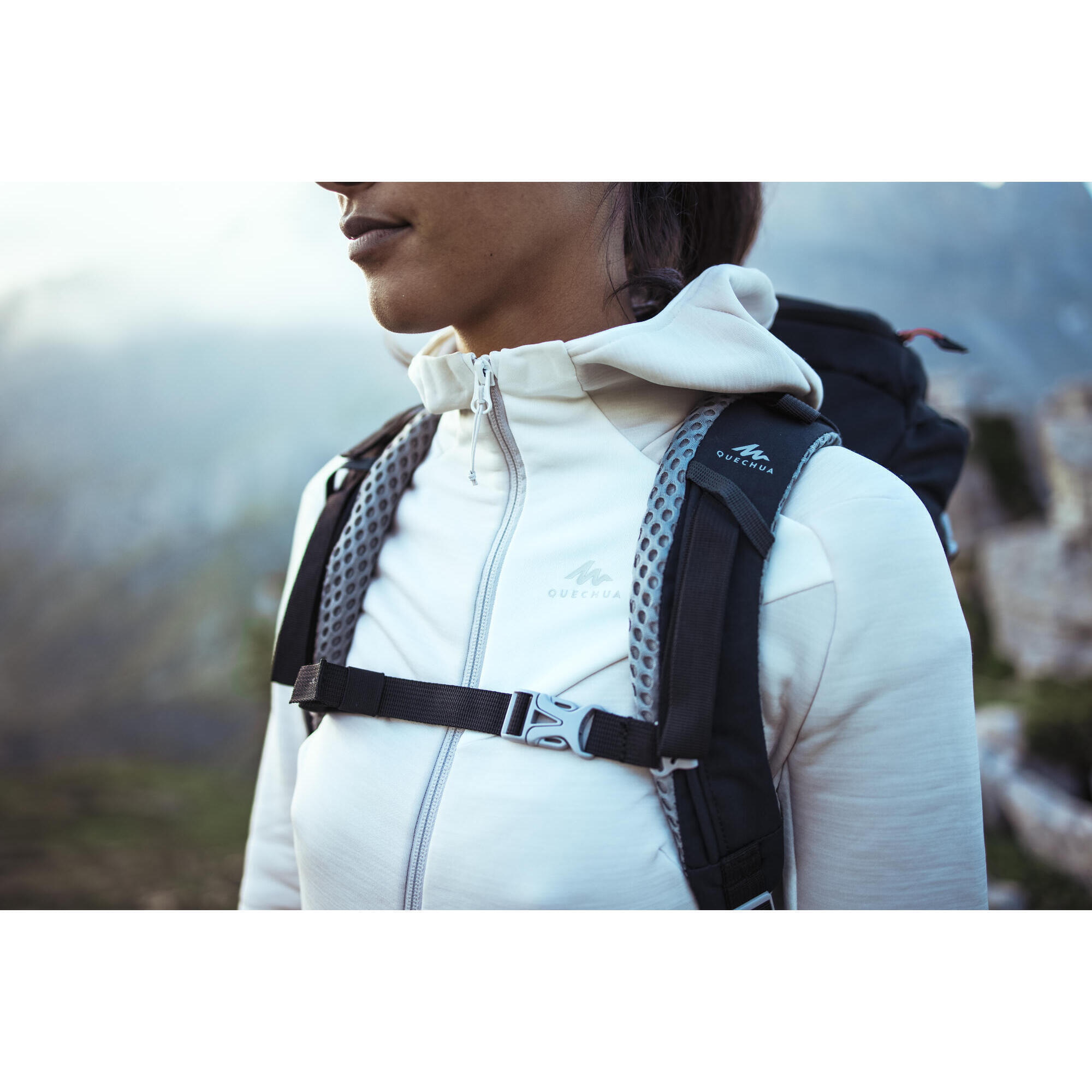 Refurbished Womens Hiking Thin Fleece Jacket - MH520 - A Grade 7/7
