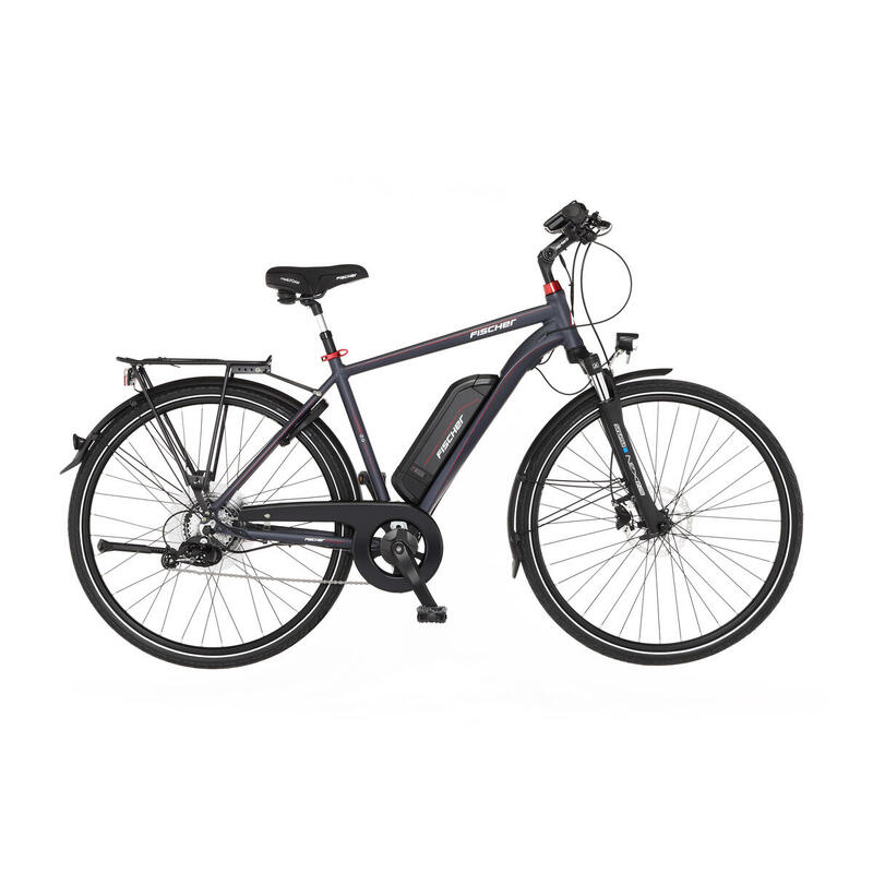 FISCHER Herren Trekking E-Bike VIATOR 2.0 anthrazit matt 28 Zoll RH 50 cm 557 Wh