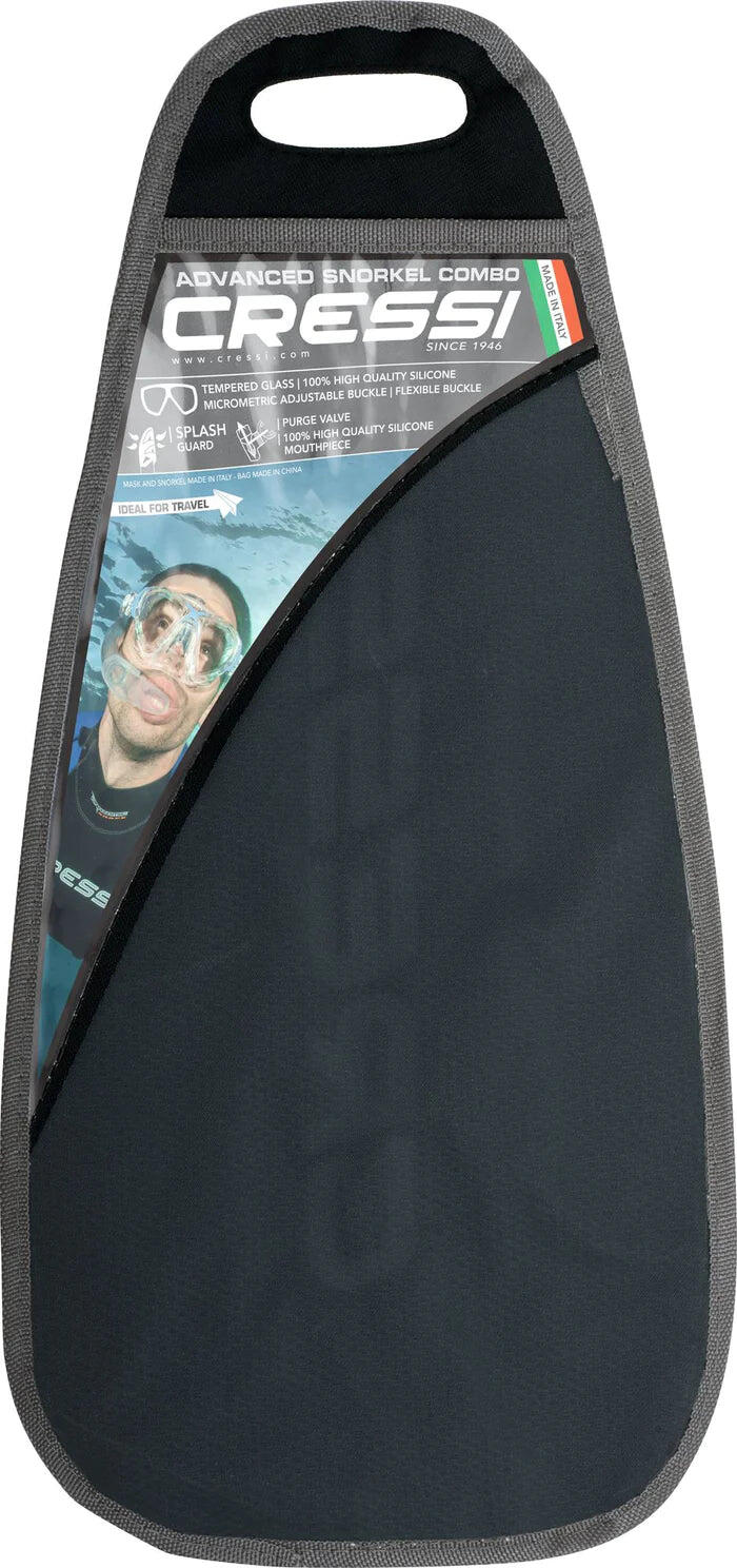 CRESSI Combo Set Matrix & Gamma Nero/Nero, Taglia Unica, Unisex 5/6