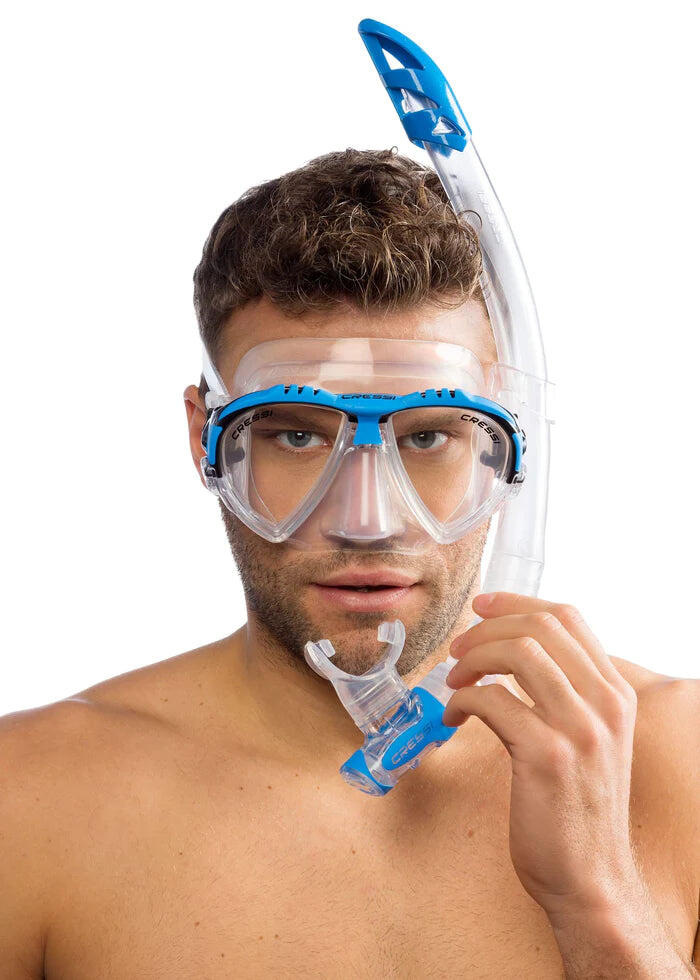 CRESSI Combo Set Matrix & Gamma Nero/Nero, Taglia Unica, Unisex 4/6