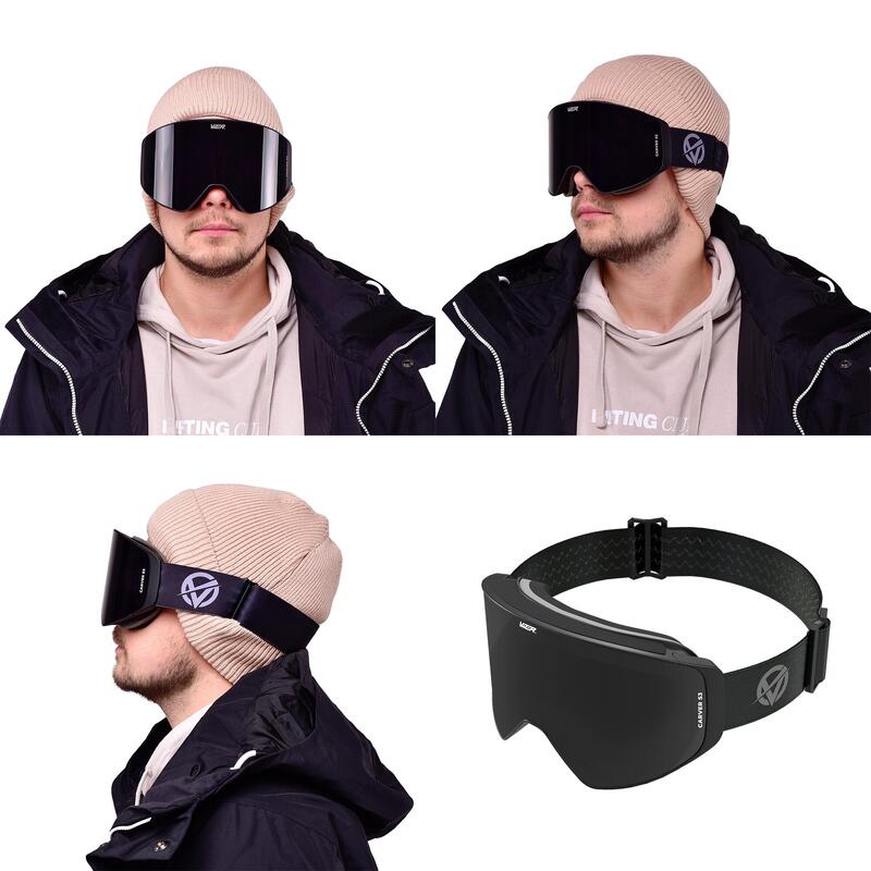 Smoke Carver skibrille & snowboardbrille - anti-zahn - magnetische Linsen