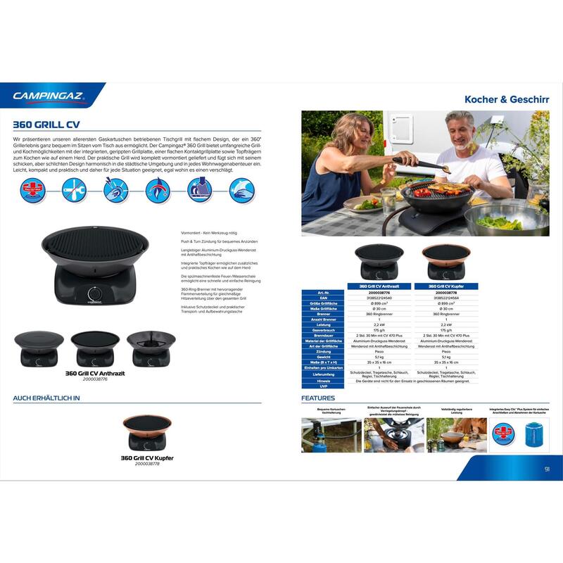 Barbacoa Portátil Campingaz BBQ 360 GRILL CV