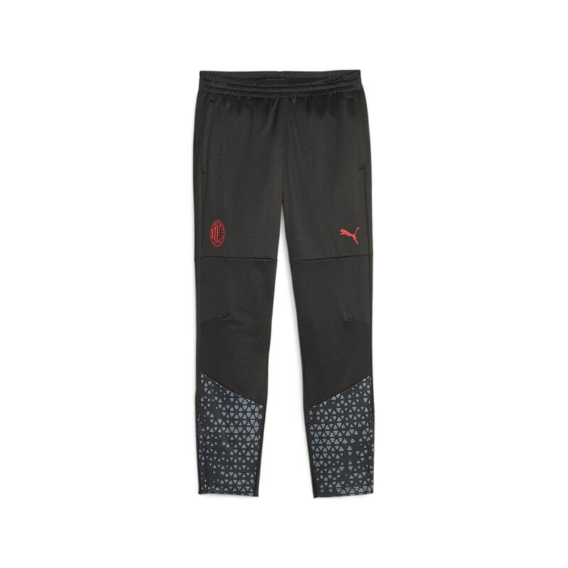 Pantaloni da training calcio AC Milan da ragazzi PUMA Black Flat Medium Gray