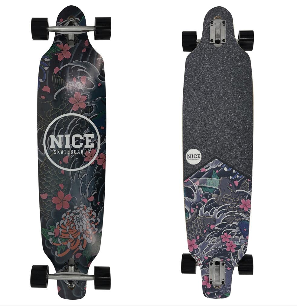 NICE SKATEBOARDS DT KOI 40" x 9.25" . DROPTHROUGH SINGLE CONCAVE 5/5
