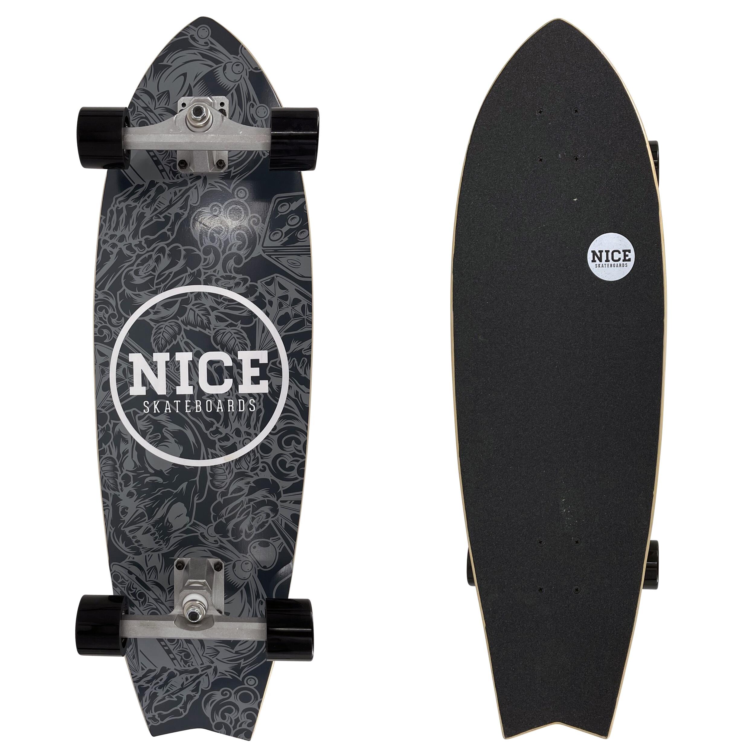 NICE NICE SURFSKATE FISH black 32" x 9.75"