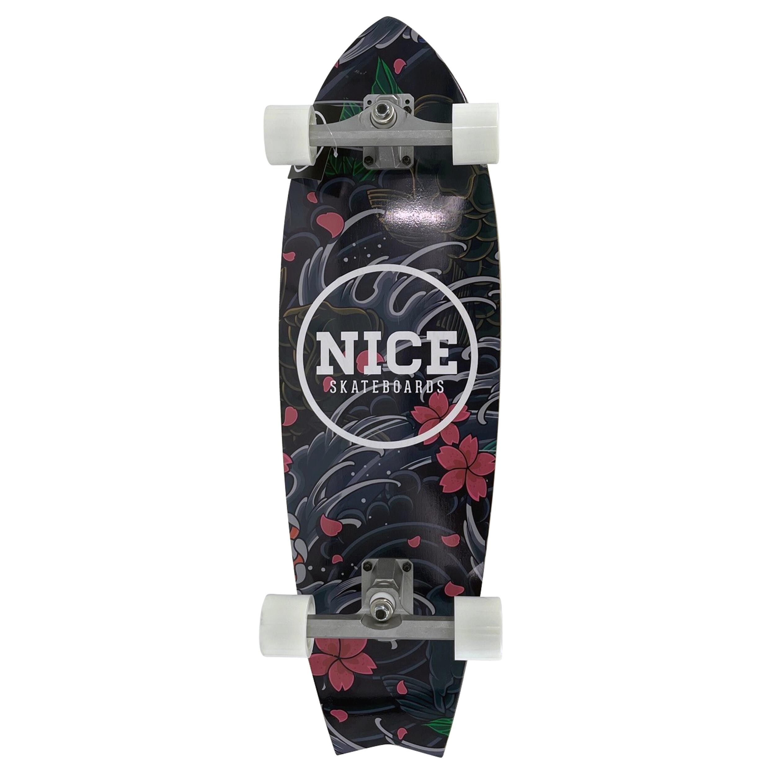 NICE SURFSKATE KOI WHITE 32" x 9.75" 5/6