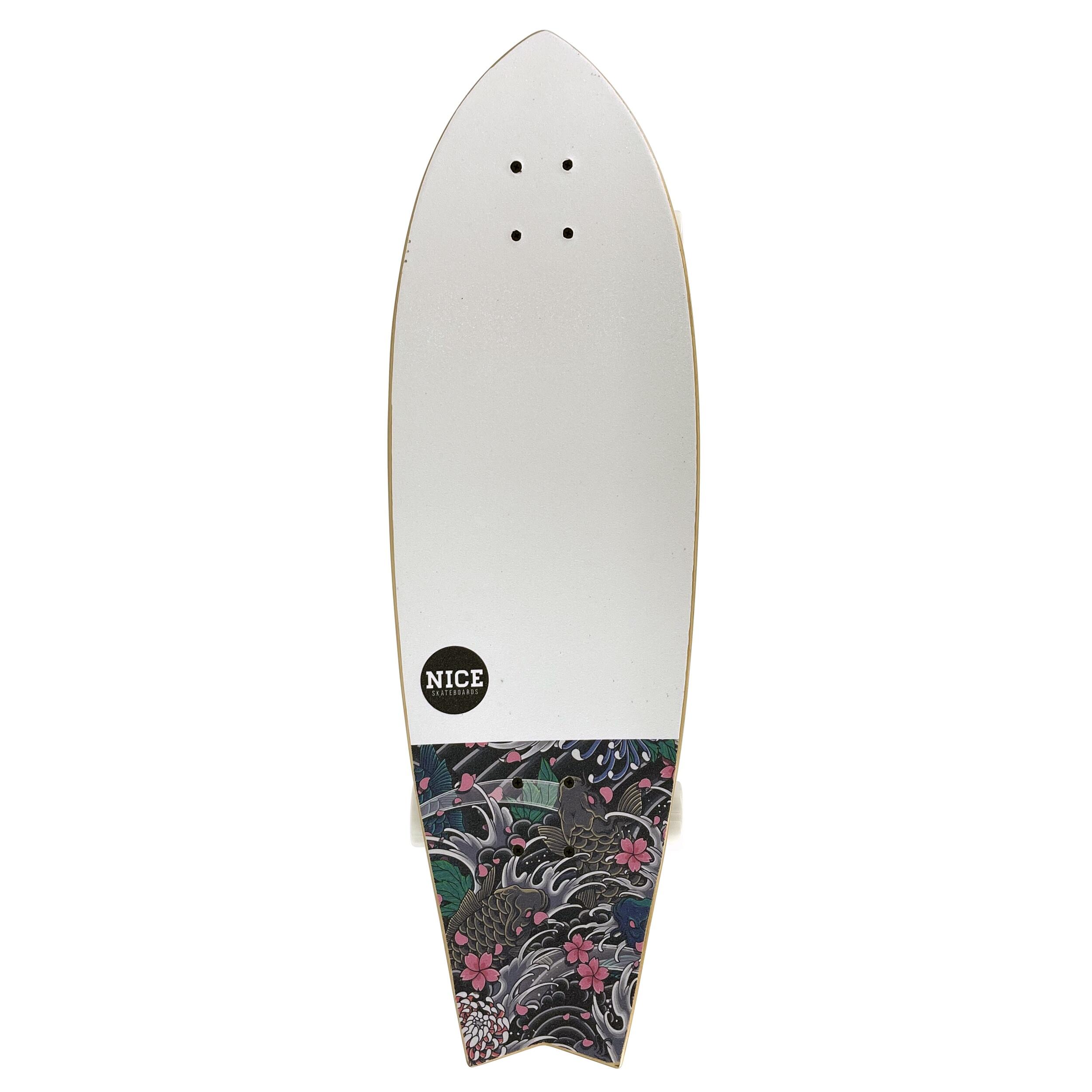 NICE SURFSKATE KOI WHITE 32" x 9.75" 6/6