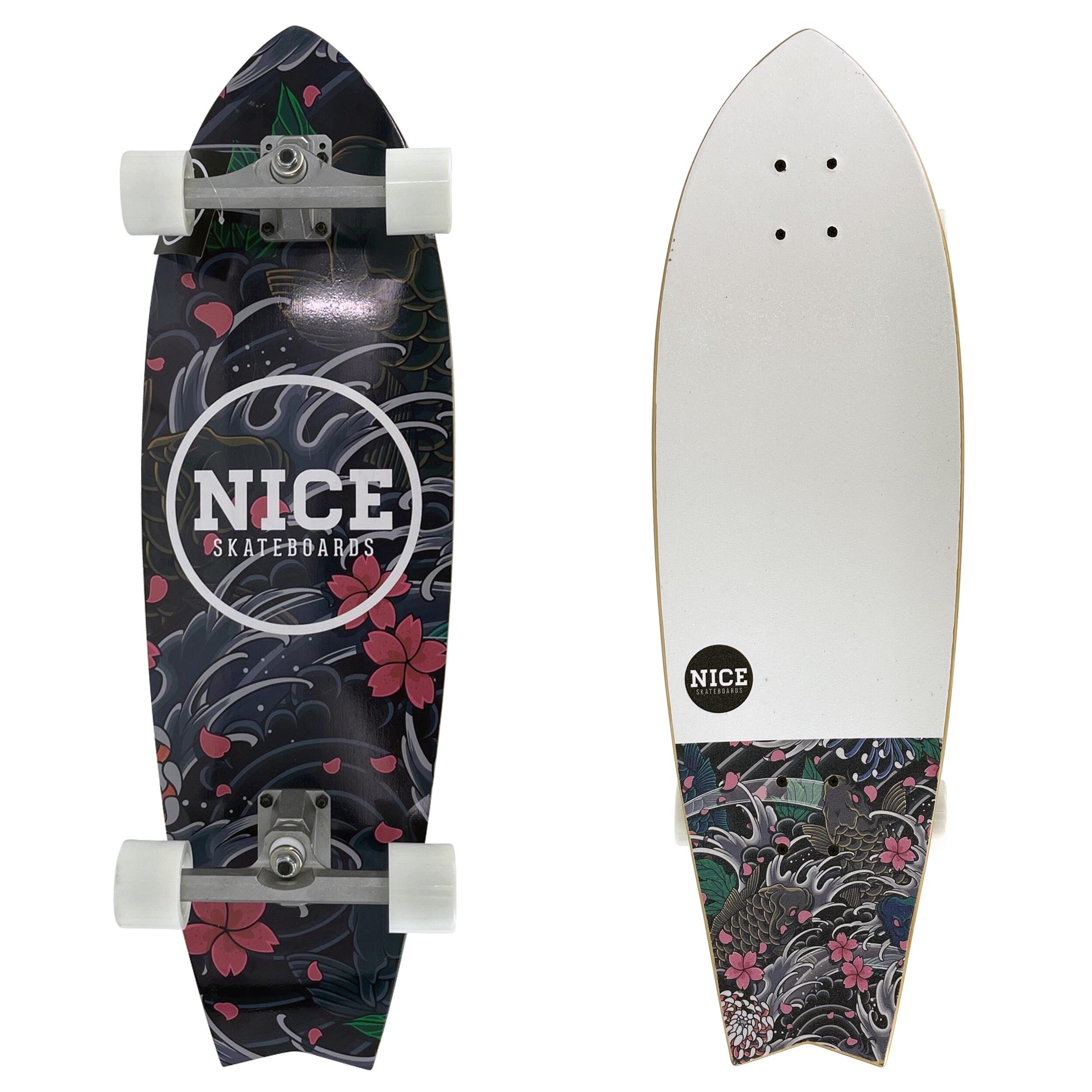 NICE NICE SURFSKATE KOI WHITE 32" x 9.75"