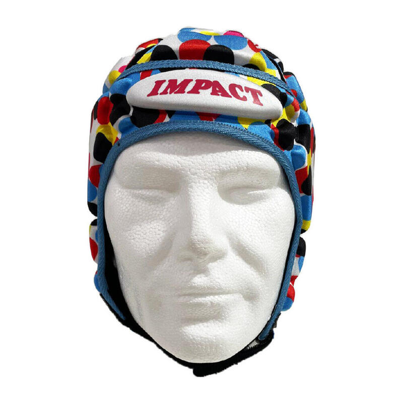 Casco De Rugby Impact Adultos Bubble Azul, Rojo Y Amarillo