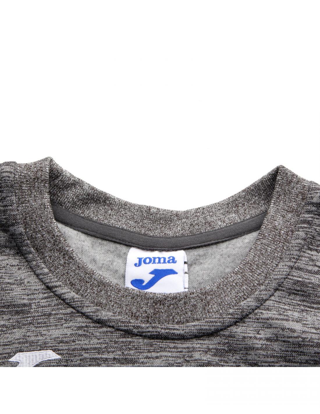 Sudadera Fútbol Hombre Joma Cairo II Gris Melange 4/7