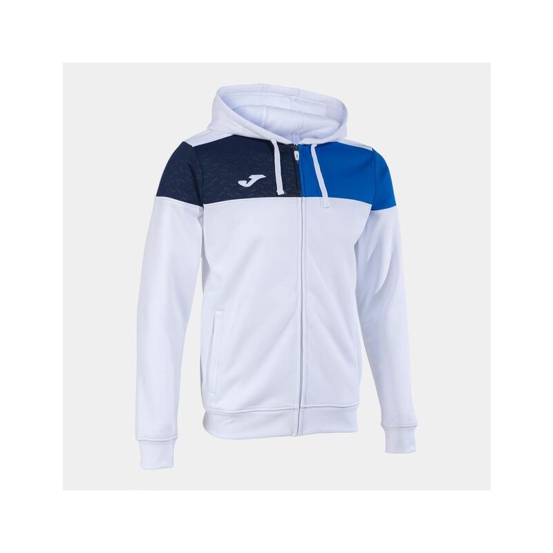 Chaqueta Con Capucha Fútbol Hombre Joma Crew V Blanco