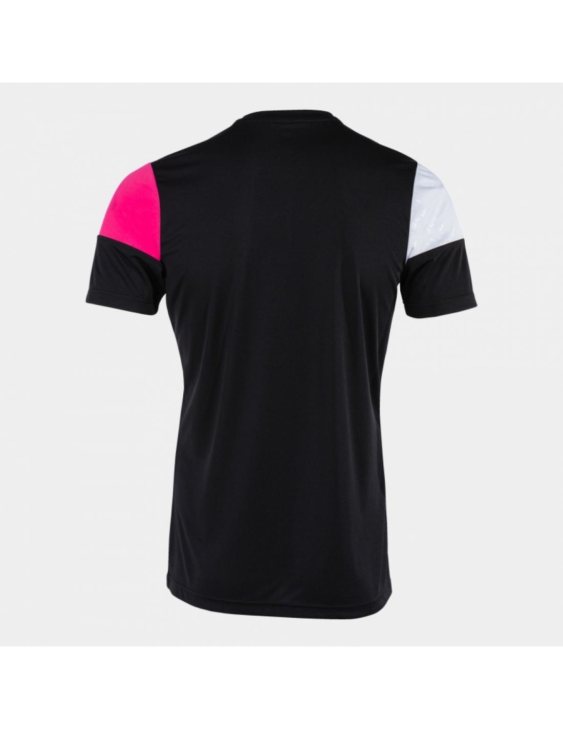 Camiseta Manga Corta Fútbol Hombre Joma Crew V Negro 3/4