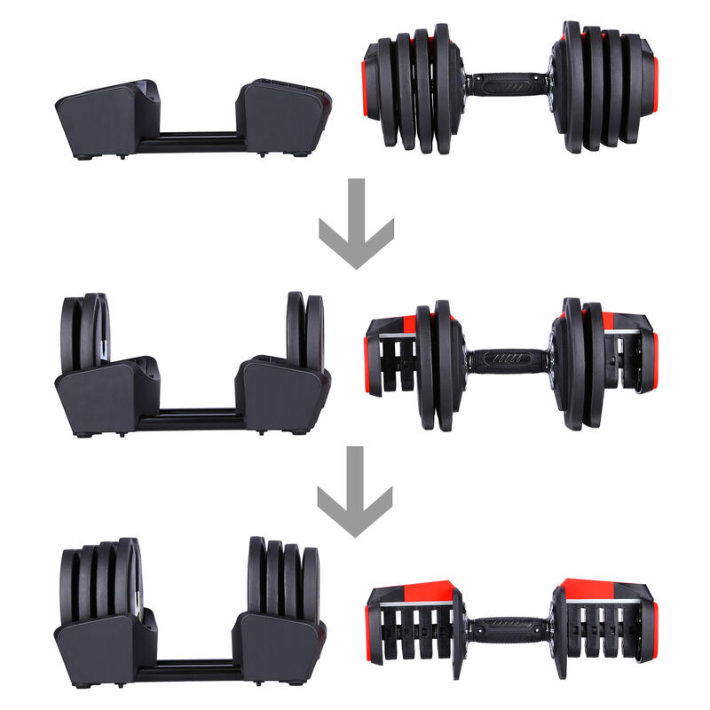 Set de gantere reglabile 3-în-1 HMS SGR18 Pro
