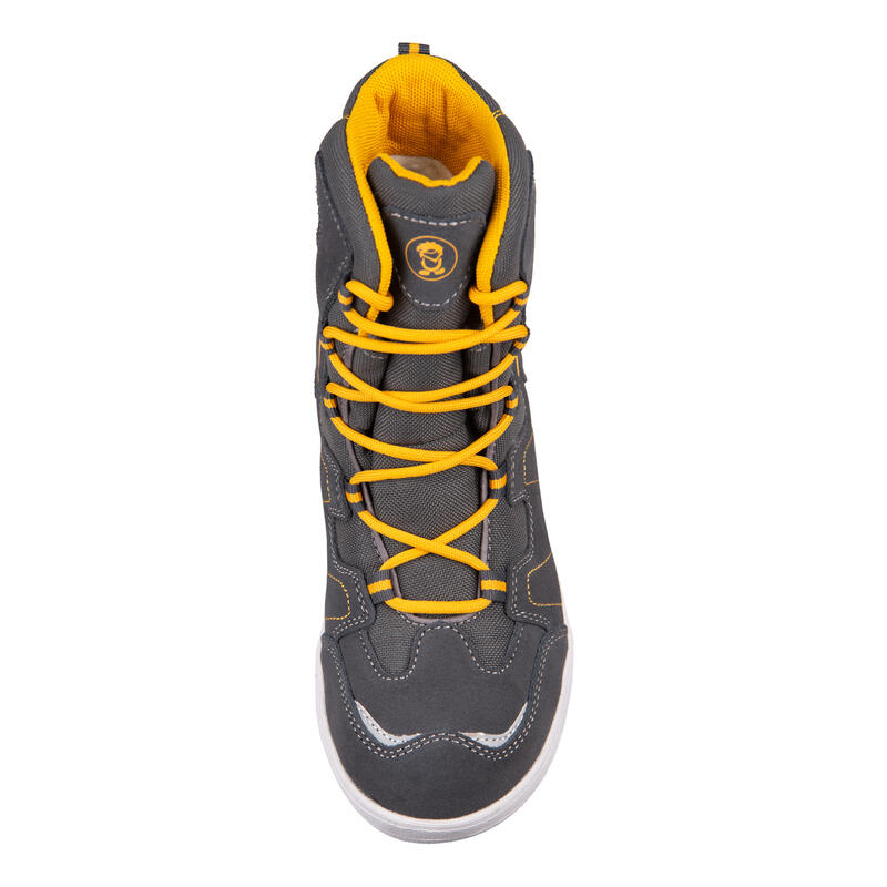 Chaussures d'hiver enfants Skanden imperméables Anthracite/jaune doré