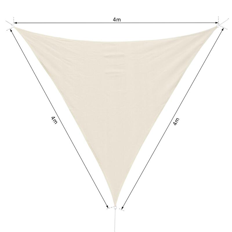 Toldo Vela Triangular Outsunny 400x400x400 cm Beige