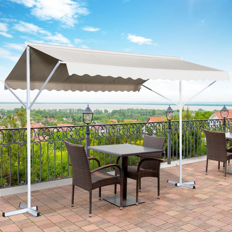 Toldo de Pie Outsunny 300x295x255 cm Beige