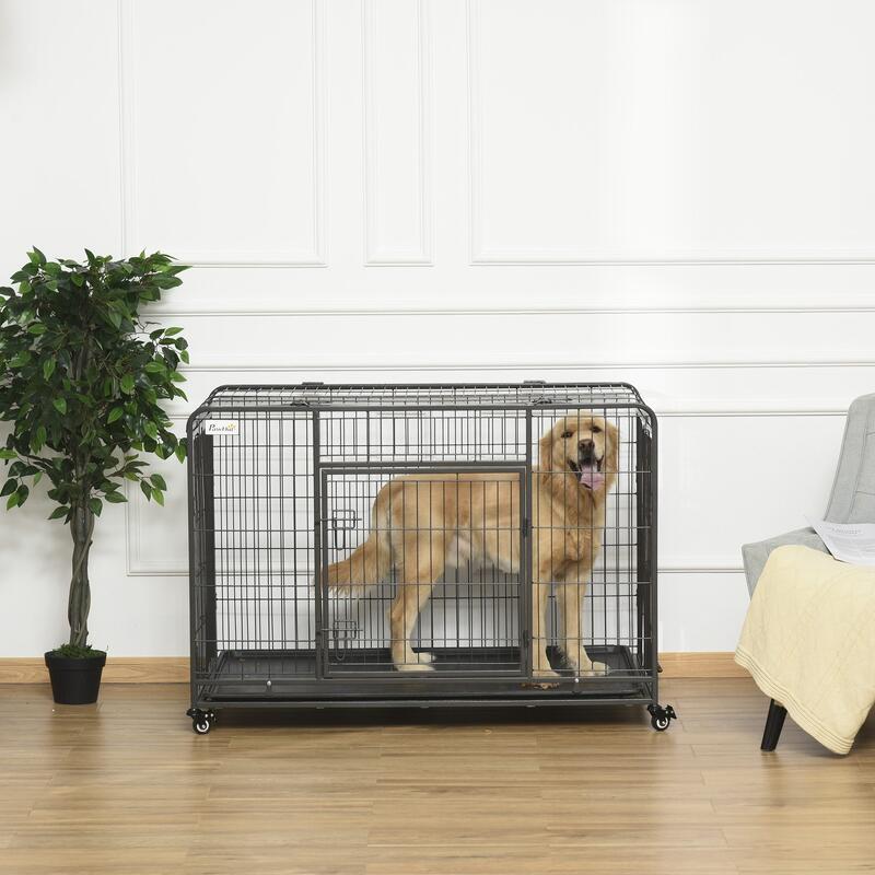 Jaula Para Perros De Mdf Acero 76x54,5x56 Cm-pawhut. Blanco con Ofertas en  Carrefour