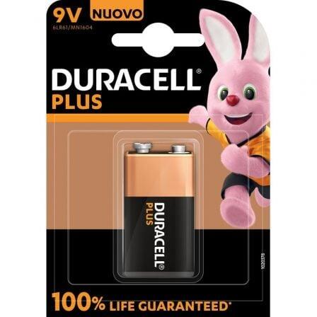 Duracell plus alcalina 100% 9v 6lr61 cada