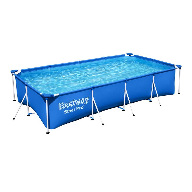BESTWAY Piscine hors sol rectangle Steel Pro 400 x 211 x 81 cm bleu clair