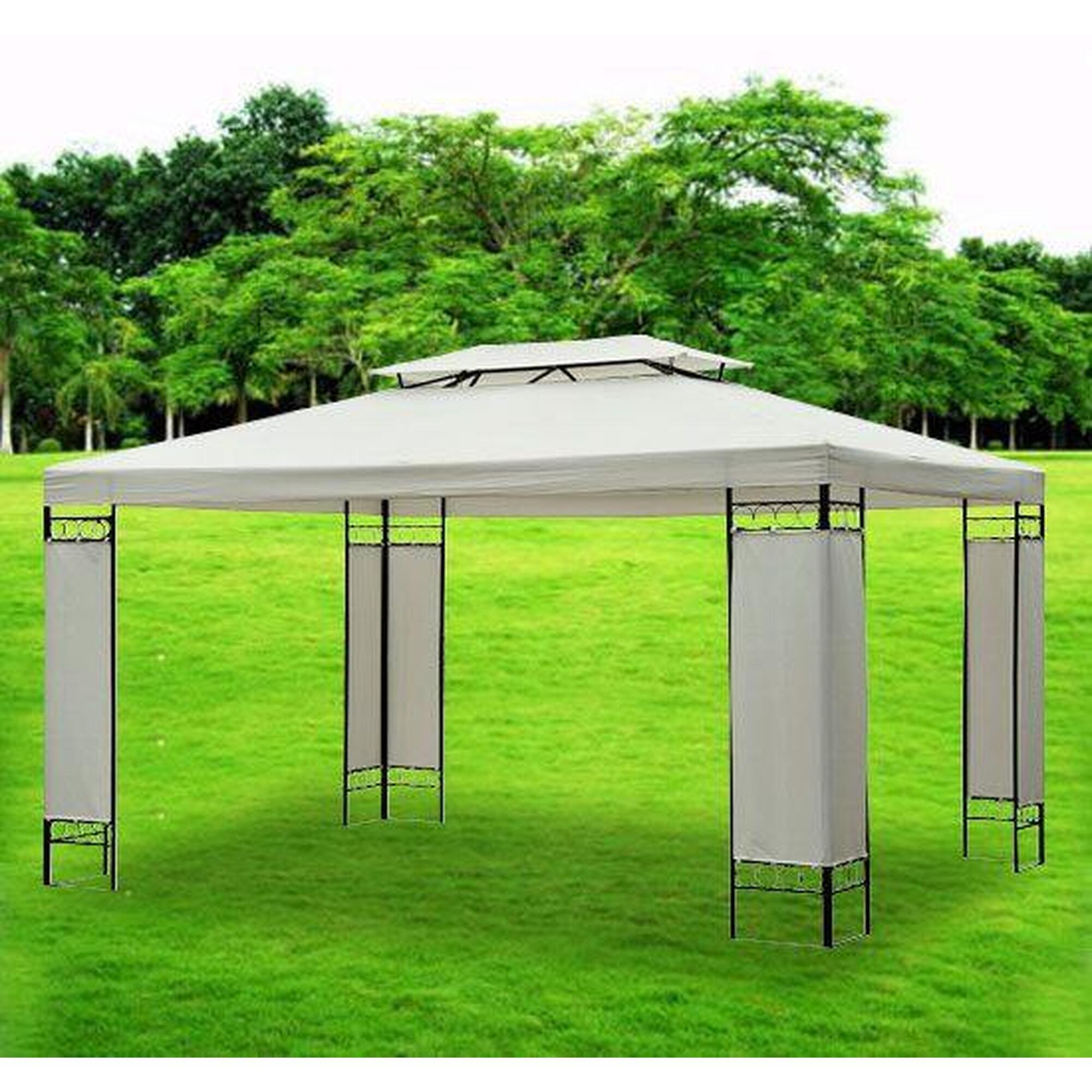 Cobertura de Substituição para Pérgola 400x300 cm Creme Outsunny