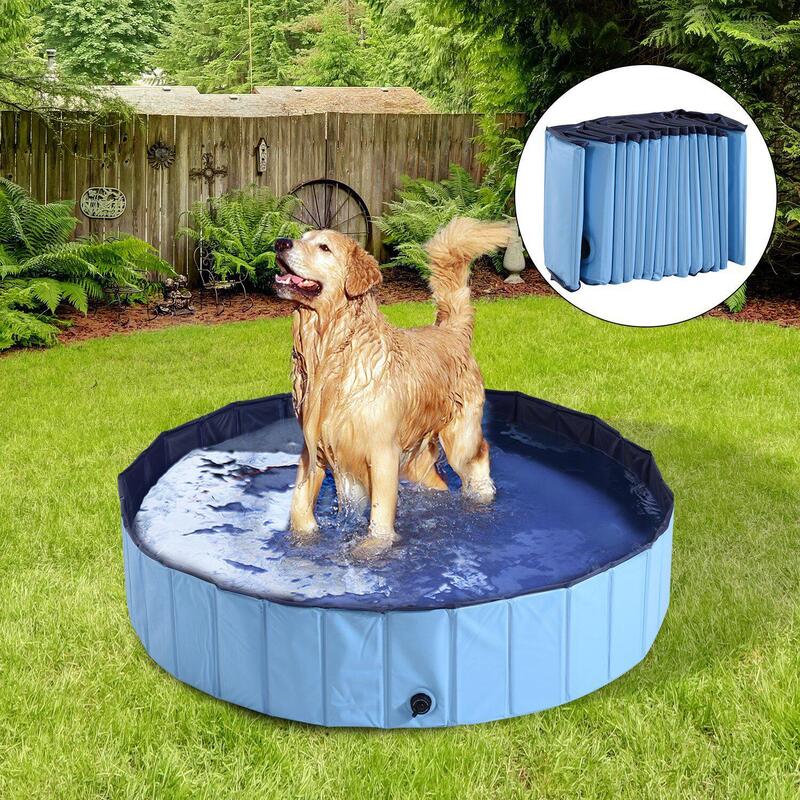 Piscina dobrável para animais de estimação PVC  Ø140x30cm azul