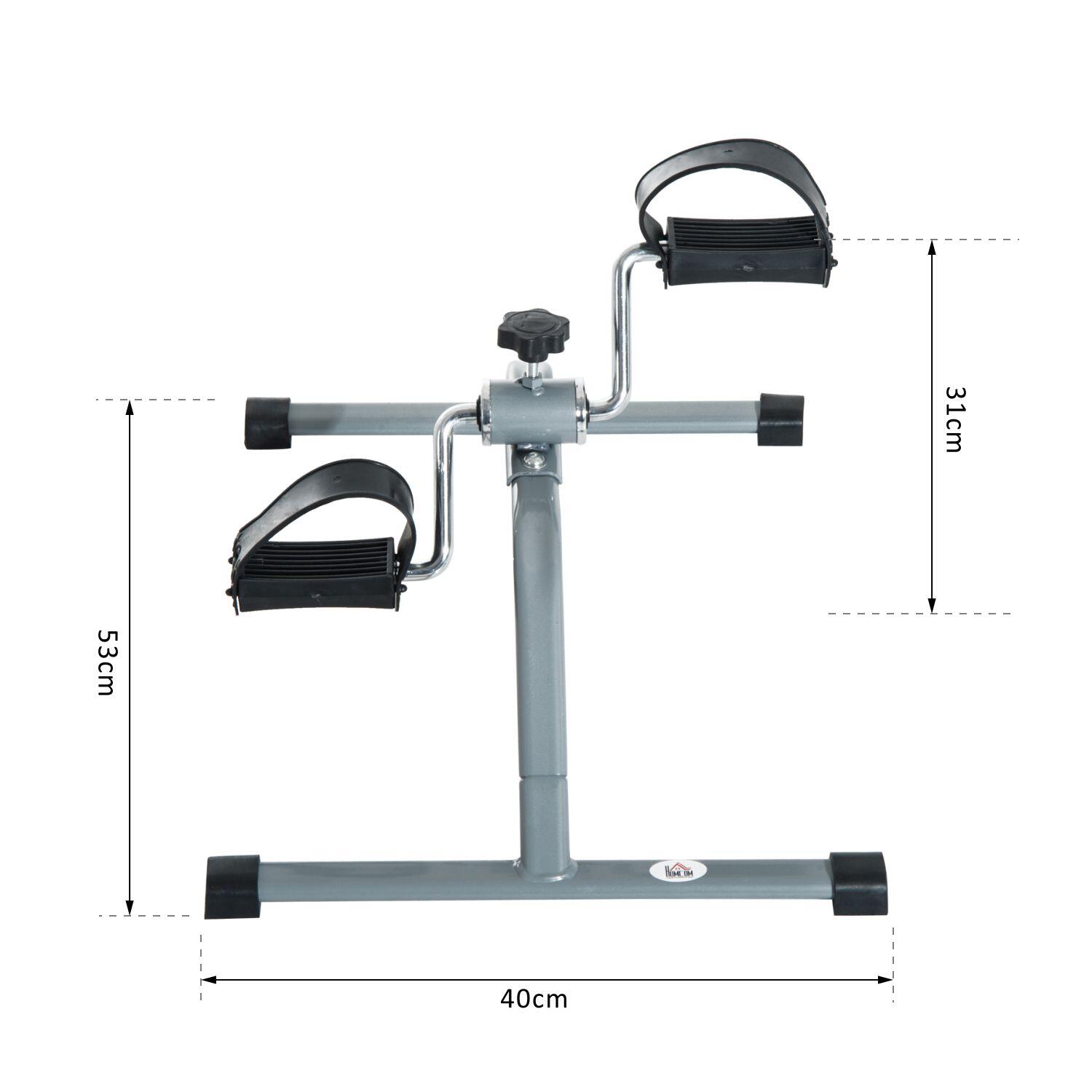 Mini Bicicleta Estática 40x53x29cm Prata HOMCOM
