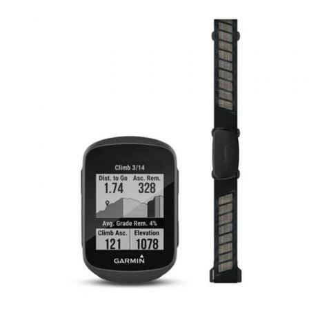 Edge 130 Plus - GPS-fietscomputer - HRM-bundel - Zwart