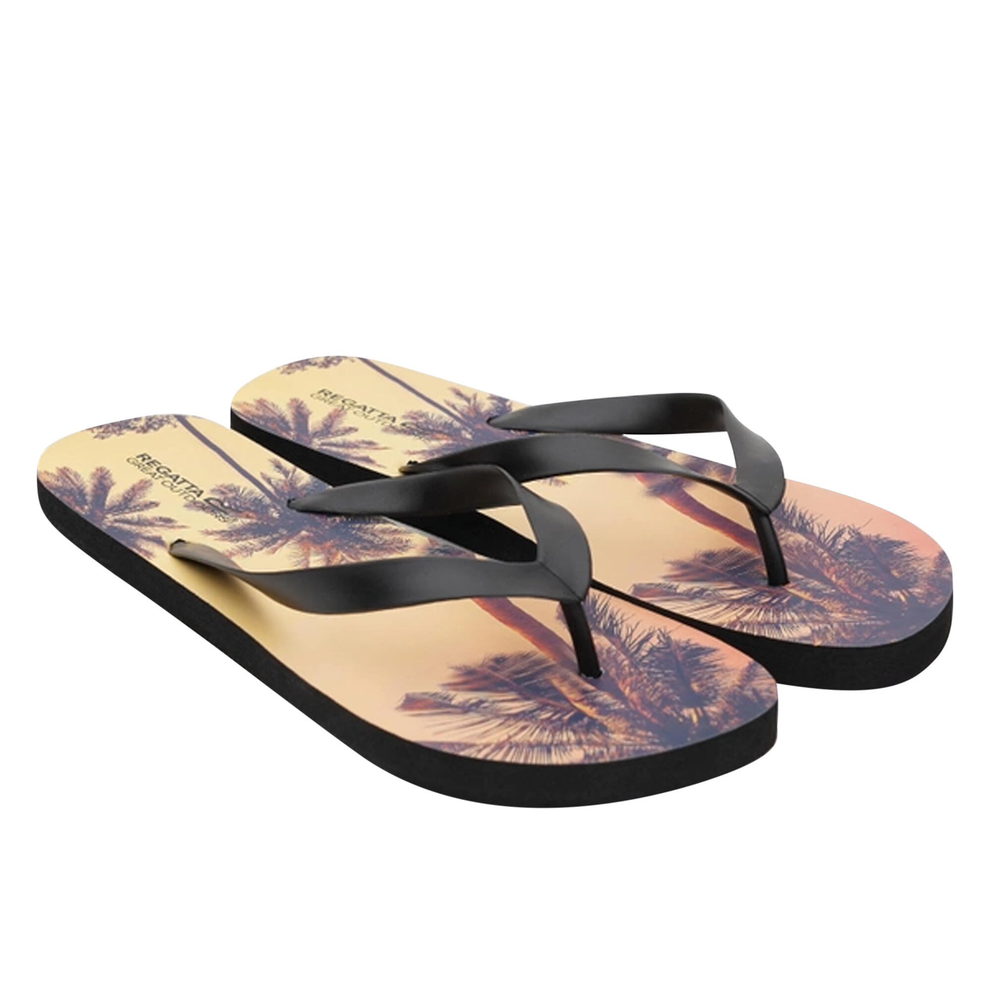 Mens Bali Flip Flops (Sunset Palm) 4/5