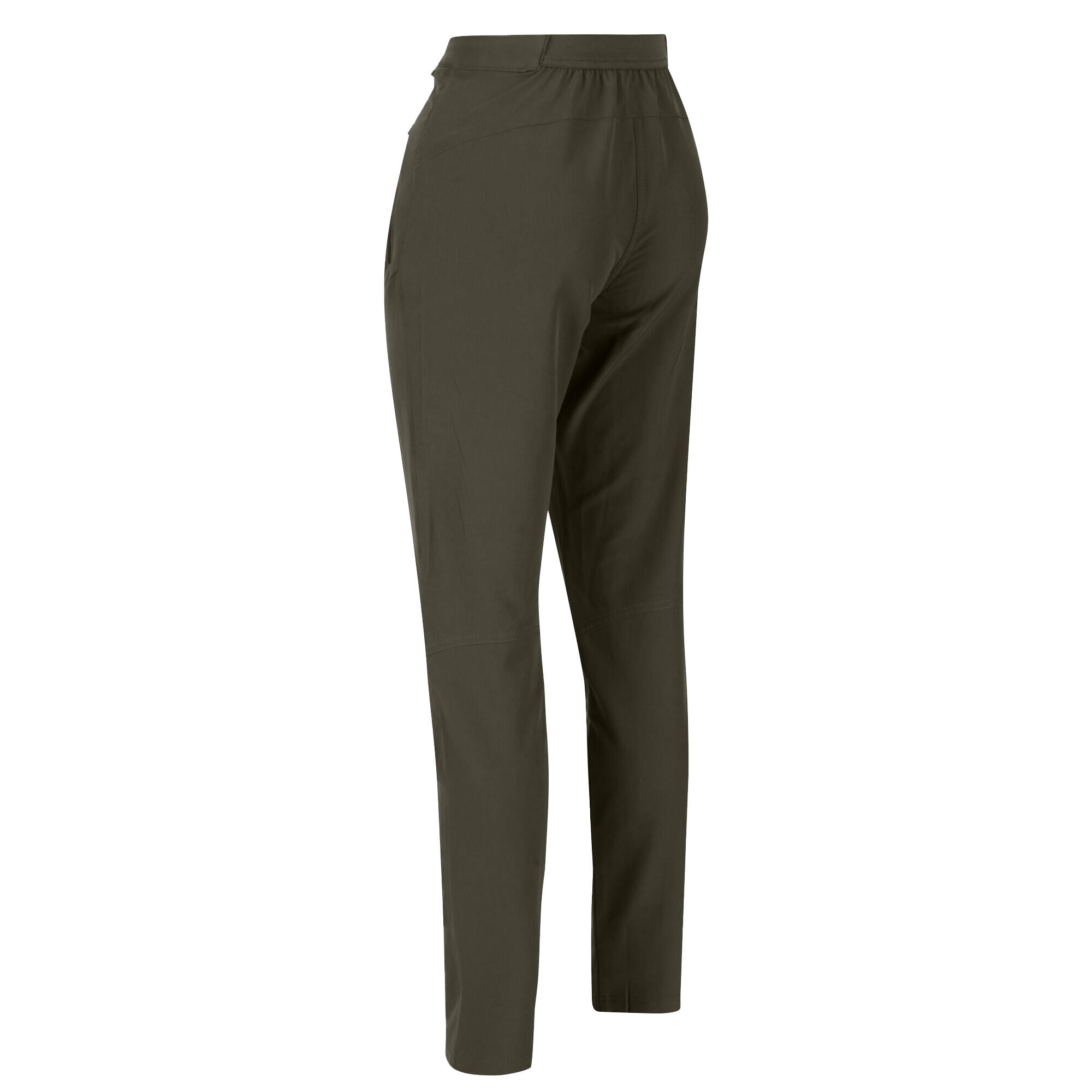 Womens/Ladies Pentre Kimberley Walsh Stretch Walking Trousers (Dark Khaki) 3/4