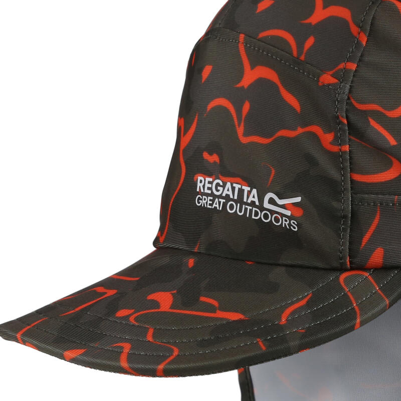 Cap Dotato Di Protezione Solare Bambini Regatta Foglia D'Uva Magma Camo