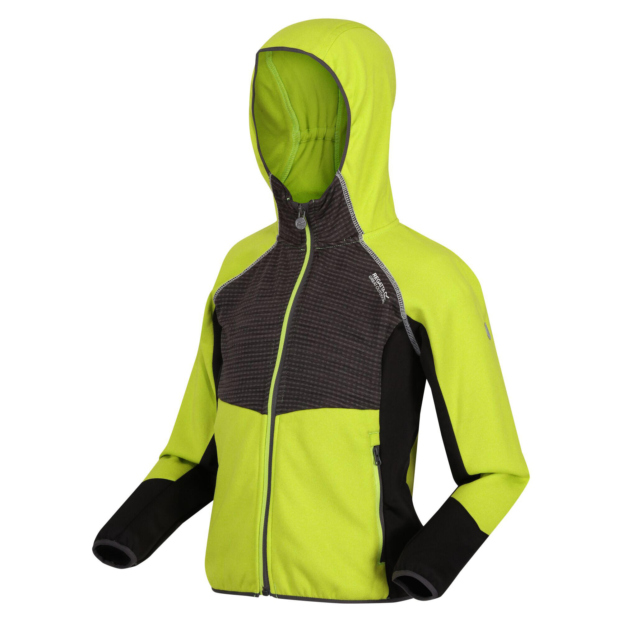 Giacca In Pile Leggera Bambini Regatta Prenton Kiwi Brillante Grigio Scuro 3/5