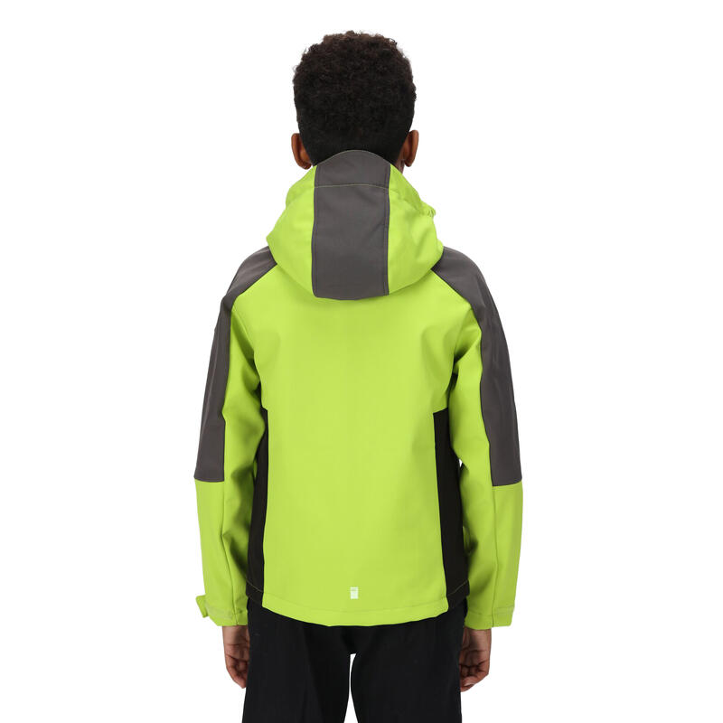 Childrens/Kids Eastcott II Soft Shell Jacket (Helder kiwi/donkergrijs)