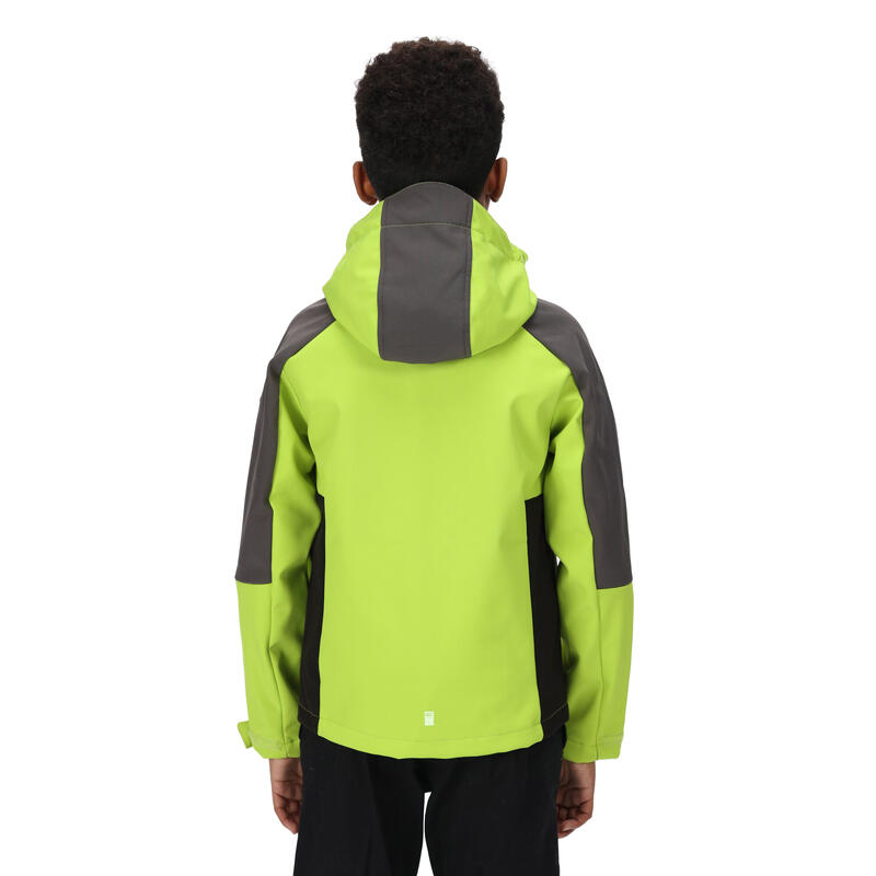 "Eastcott II" Softshelljacke für Kinder Kiwi-Grün/Dunkelgrau