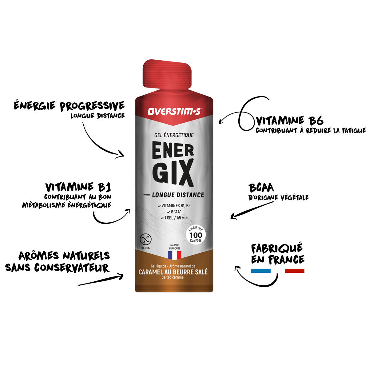 Energix duurvermogengel - Caramel zoute boter - 10 x 34g 7/8