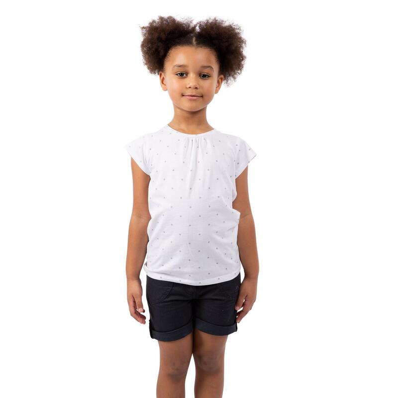 Tshirt HARMONY Fille (Blanc / Gris pâle)