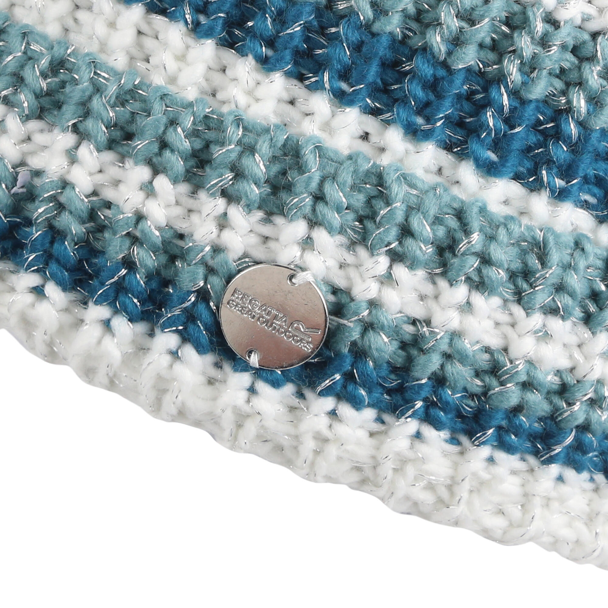 Childrens/Kids Bitsie IV Knitted Beanie (Mineral Blue) 3/4