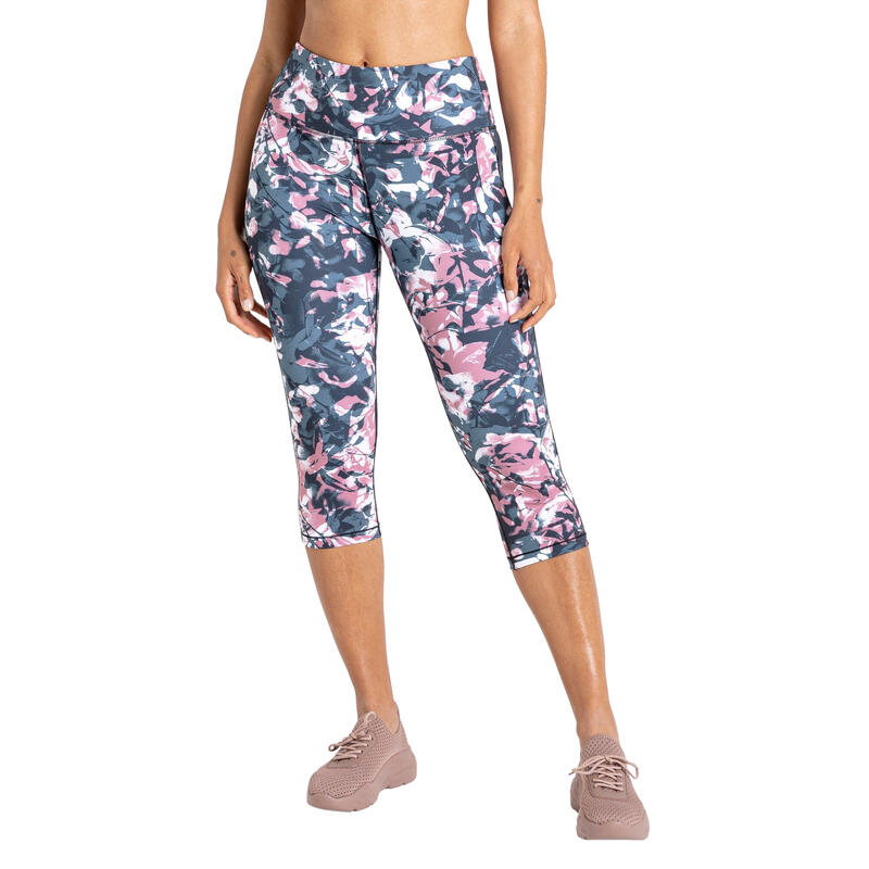 Leggings 3/4 Influential Diseño Floral para Mujer Rosa Meseta