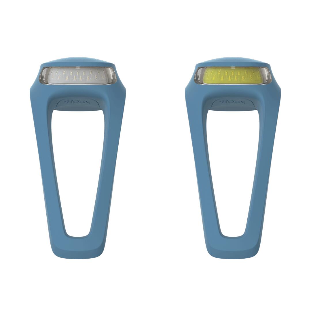 Knog - Paquet De 2 Éclairages Knog Frog - Éclairage Vélo - Bleu|gris - Taille Unique - Decathlon